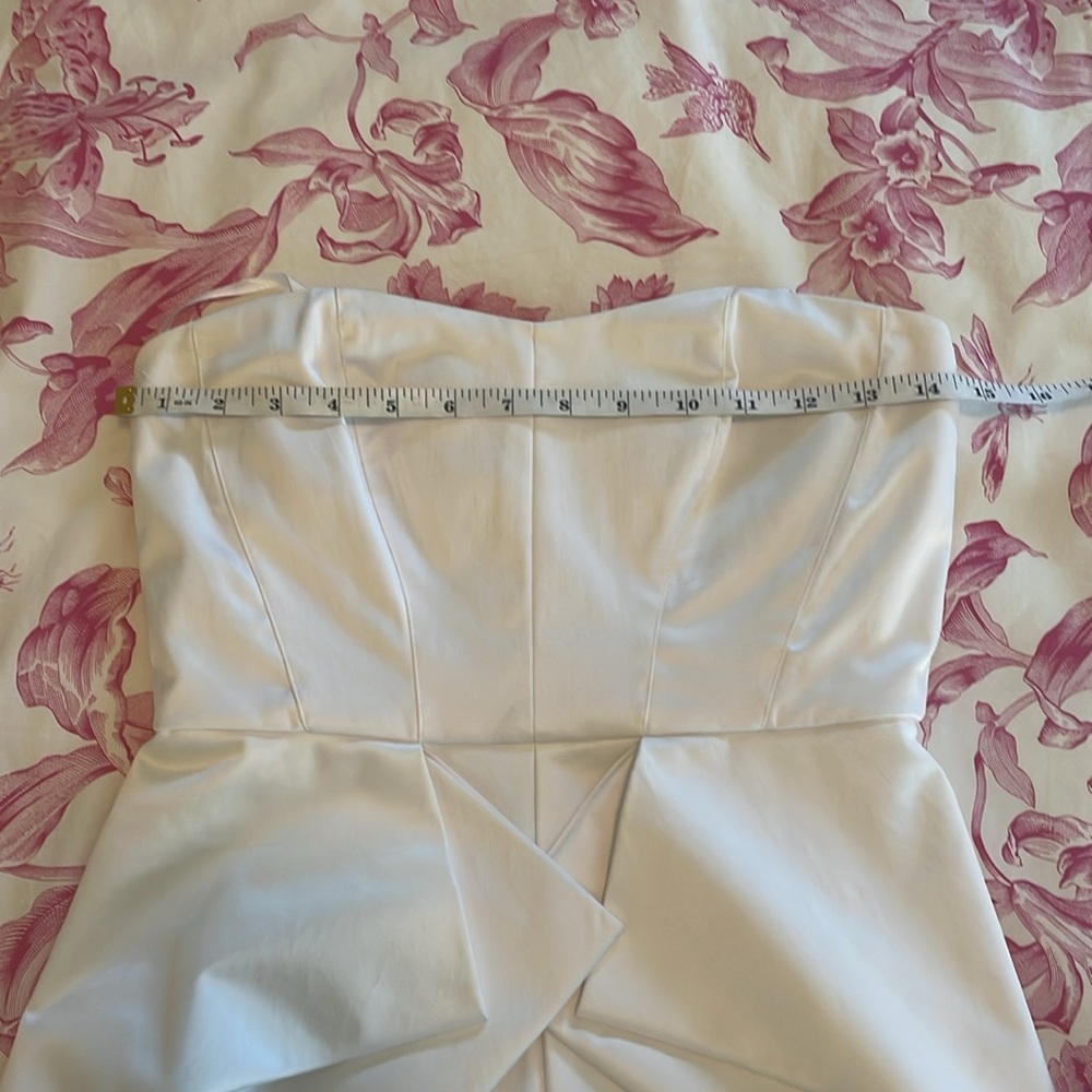 Bcbgeneration White Pleated Strapless Mini Dress - image 6